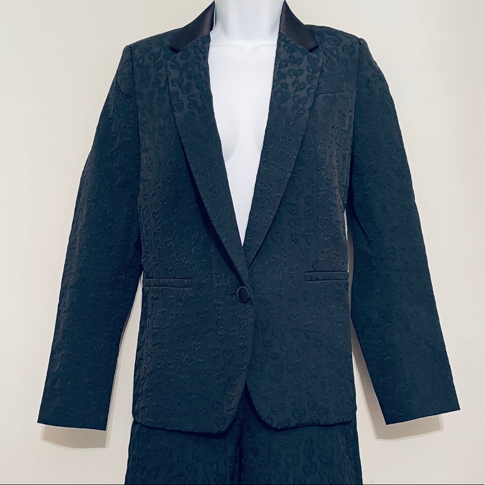 SUIT Sandro Navy Blue Print Blazer and Pants